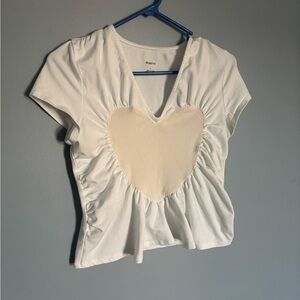 Maeve White Heart Top size S